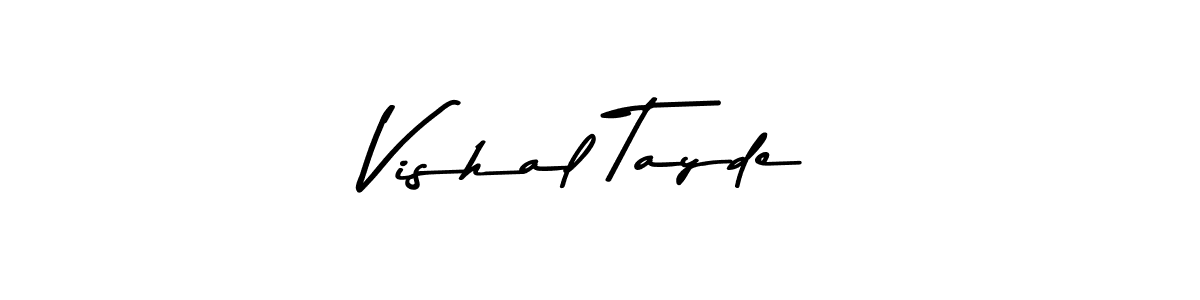 Create a beautiful signature design for name Vishal Tayde. With this signature (Asem Kandis PERSONAL USE) fonts, you can make a handwritten signature for free. Vishal Tayde signature style 9 images and pictures png