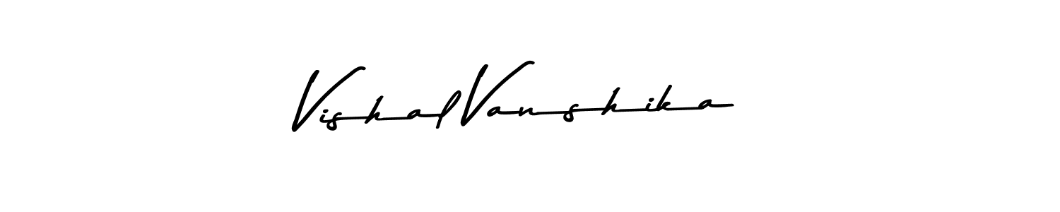 Vishal Vanshika stylish signature style. Best Handwritten Sign (Asem Kandis PERSONAL USE) for my name. Handwritten Signature Collection Ideas for my name Vishal Vanshika. Vishal Vanshika signature style 9 images and pictures png