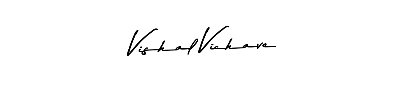 Asem Kandis PERSONAL USE is a professional signature style that is perfect for those who want to add a touch of class to their signature. It is also a great choice for those who want to make their signature more unique. Get Vishal Vichave name to fancy signature for free. Vishal Vichave signature style 9 images and pictures png