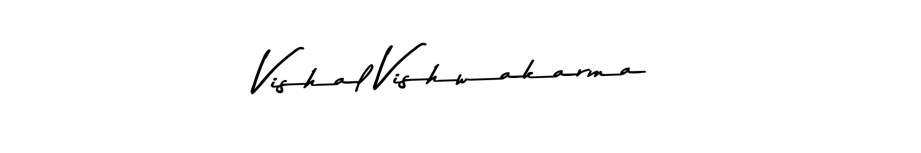 Make a beautiful signature design for name Vishal Vishwakarma. With this signature (Asem Kandis PERSONAL USE) style, you can create a handwritten signature for free. Vishal Vishwakarma signature style 9 images and pictures png