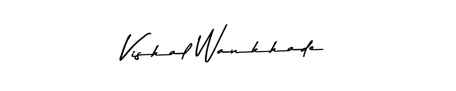 Create a beautiful signature design for name Vishal Wankhade. With this signature (Asem Kandis PERSONAL USE) fonts, you can make a handwritten signature for free. Vishal Wankhade signature style 9 images and pictures png