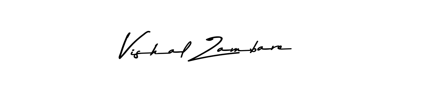 Use a signature maker to create a handwritten signature online. With this signature software, you can design (Asem Kandis PERSONAL USE) your own signature for name Vishal Zambare. Vishal Zambare signature style 9 images and pictures png