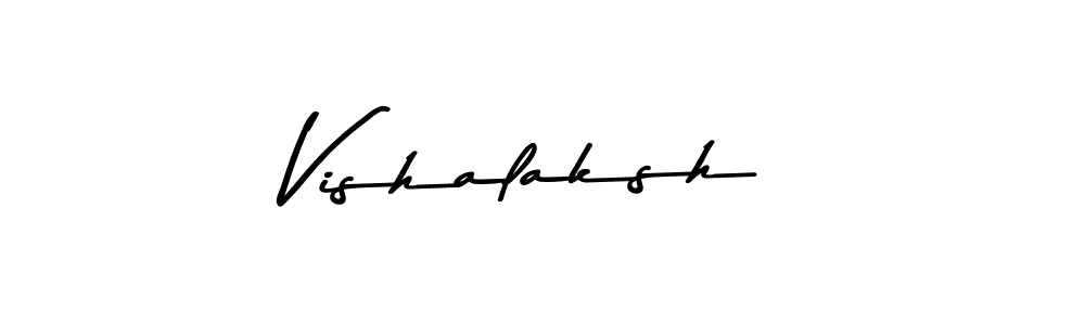 How to make Vishalaksh name signature. Use Asem Kandis PERSONAL USE style for creating short signs online. This is the latest handwritten sign. Vishalaksh signature style 9 images and pictures png