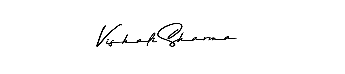 Use a signature maker to create a handwritten signature online. With this signature software, you can design (Asem Kandis PERSONAL USE) your own signature for name Vishali Sharma. Vishali Sharma signature style 9 images and pictures png