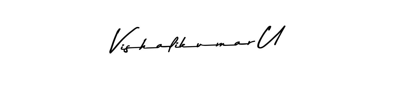 Also we have Vishalikumar U name is the best signature style. Create professional handwritten signature collection using Asem Kandis PERSONAL USE autograph style. Vishalikumar U signature style 9 images and pictures png