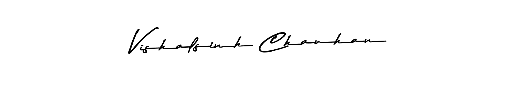 Make a beautiful signature design for name Vishalsinh Chauhan. With this signature (Asem Kandis PERSONAL USE) style, you can create a handwritten signature for free. Vishalsinh Chauhan signature style 9 images and pictures png