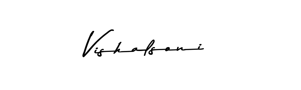 How to make Vishalsoni signature? Asem Kandis PERSONAL USE is a professional autograph style. Create handwritten signature for Vishalsoni name. Vishalsoni signature style 9 images and pictures png