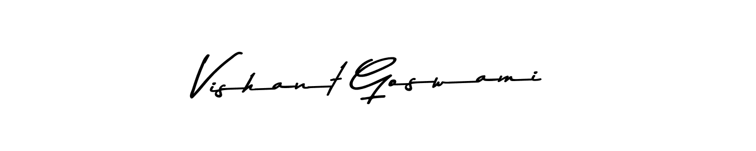 Here are the top 10 professional signature styles for the name Vishant Goswami. These are the best autograph styles you can use for your name. Vishant Goswami signature style 9 images and pictures png