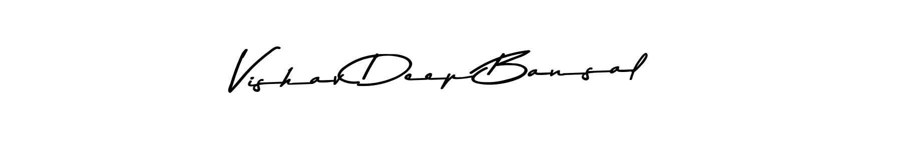 Create a beautiful signature design for name Vishav Deep Bansal. With this signature (Asem Kandis PERSONAL USE) fonts, you can make a handwritten signature for free. Vishav Deep Bansal signature style 9 images and pictures png