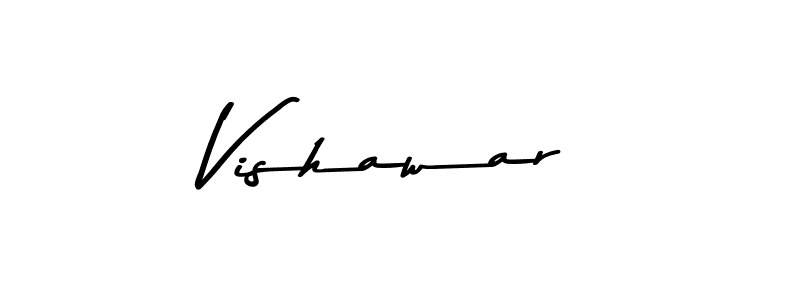 Create a beautiful signature design for name Vishawar. With this signature (Asem Kandis PERSONAL USE) fonts, you can make a handwritten signature for free. Vishawar signature style 9 images and pictures png
