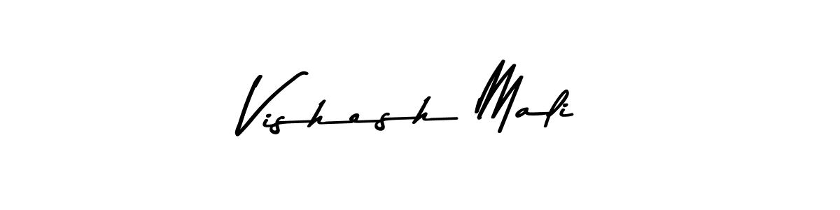 How to make Vishesh Mali name signature. Use Asem Kandis PERSONAL USE style for creating short signs online. This is the latest handwritten sign. Vishesh Mali signature style 9 images and pictures png