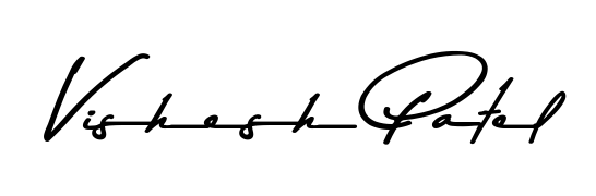 Explore multiple handwriting variations for Vishesh Patel including this stunning Asem Kandis PERSONAL USE design. Free to use across all platforms. Vishesh Patel signature style 9 images and pictures png
