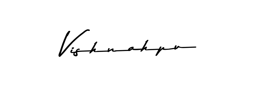 Make a beautiful signature design for name Vishnahpu. With this signature (Asem Kandis PERSONAL USE) style, you can create a handwritten signature for free. Vishnahpu signature style 9 images and pictures png