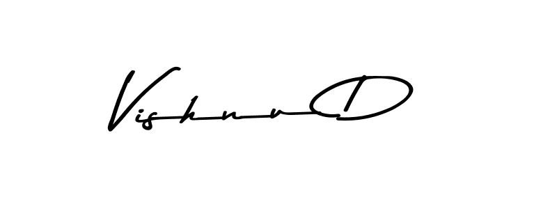 How to make Vishnu D signature? Asem Kandis PERSONAL USE is a professional autograph style. Create handwritten signature for Vishnu D name. Vishnu D signature style 9 images and pictures png