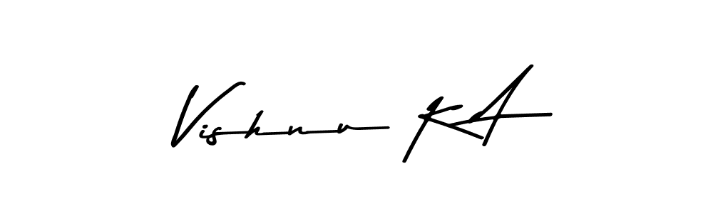 Asem Kandis PERSONAL USE is a professional signature style that is perfect for those who want to add a touch of class to their signature. It is also a great choice for those who want to make their signature more unique. Get Vishnu K A name to fancy signature for free. Vishnu K A signature style 9 images and pictures png
