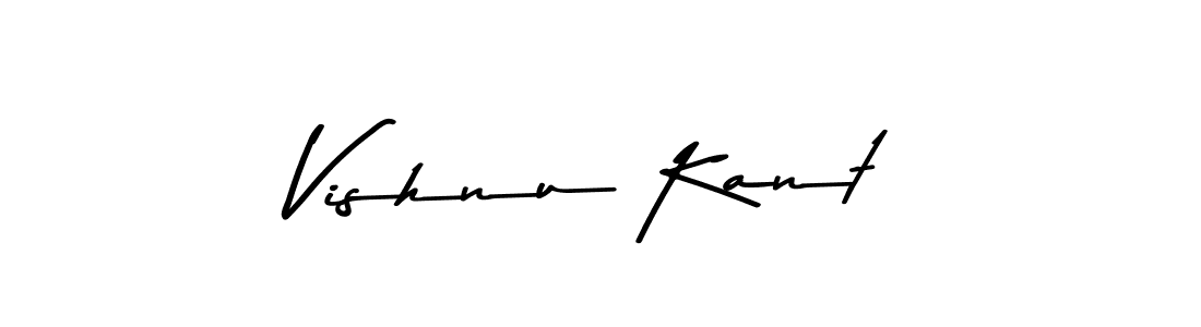 Create a beautiful signature design for name Vishnu Kant. With this signature (Asem Kandis PERSONAL USE) fonts, you can make a handwritten signature for free. Vishnu Kant signature style 9 images and pictures png