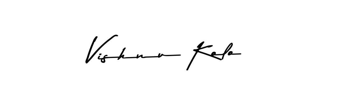 Also You can easily find your signature by using the search form. We will create Vishnu Kolo name handwritten signature images for you free of cost using Asem Kandis PERSONAL USE sign style. Vishnu Kolo signature style 9 images and pictures png