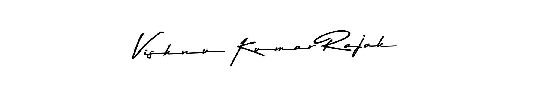 How to make Vishnu Kumar Rajak name signature. Use Asem Kandis PERSONAL USE style for creating short signs online. This is the latest handwritten sign. Vishnu Kumar Rajak signature style 9 images and pictures png