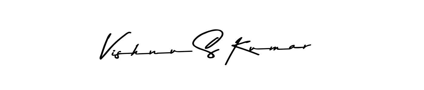 The best way (Asem Kandis PERSONAL USE) to make a short signature is to pick only two or three words in your name. The name Vishnu S Kumar include a total of six letters. For converting this name. Vishnu S Kumar signature style 9 images and pictures png