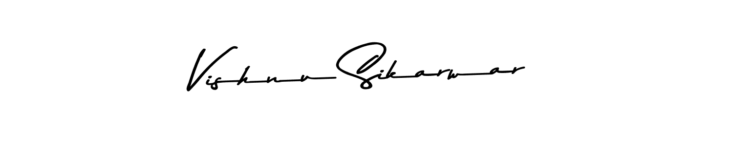 The best way (Asem Kandis PERSONAL USE) to make a short signature is to pick only two or three words in your name. The name Vishnu Sikarwar include a total of six letters. For converting this name. Vishnu Sikarwar signature style 9 images and pictures png