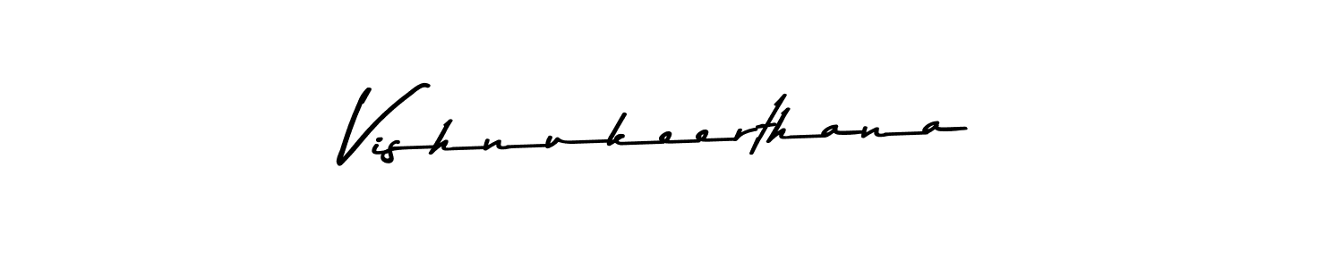 Create a beautiful signature design for name Vishnukeerthana. With this signature (Asem Kandis PERSONAL USE) fonts, you can make a handwritten signature for free. Vishnukeerthana signature style 9 images and pictures png