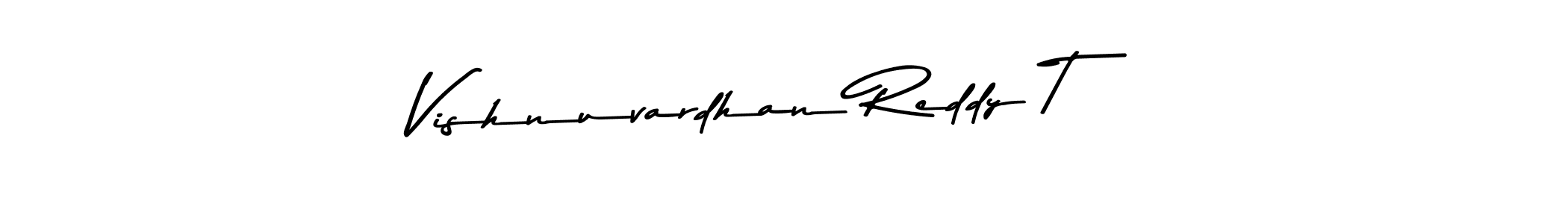 How to make Vishnuvardhan Reddy T signature? Asem Kandis PERSONAL USE is a professional autograph style. Create handwritten signature for Vishnuvardhan Reddy T name. Vishnuvardhan Reddy T signature style 9 images and pictures png