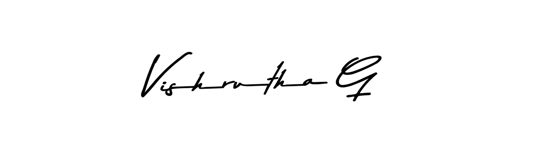 Use a signature maker to create a handwritten signature online. With this signature software, you can design (Asem Kandis PERSONAL USE) your own signature for name Vishrutha G. Vishrutha G signature style 9 images and pictures png