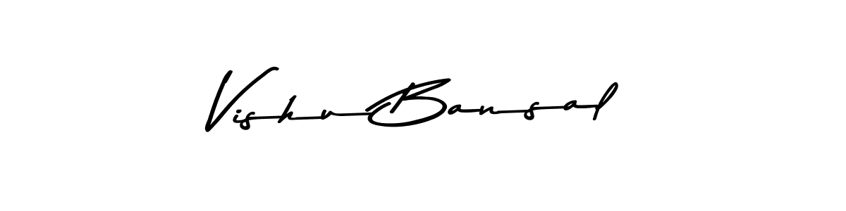 Vishu Bansal stylish signature style. Best Handwritten Sign (Asem Kandis PERSONAL USE) for my name. Handwritten Signature Collection Ideas for my name Vishu Bansal. Vishu Bansal signature style 9 images and pictures png