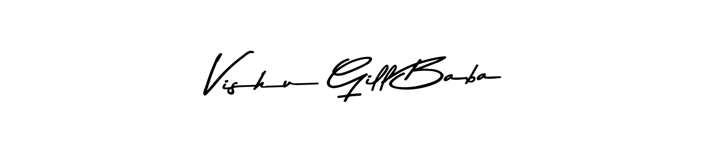 Also You can easily find your signature by using the search form. We will create Vishu Gill Baba name handwritten signature images for you free of cost using Asem Kandis PERSONAL USE sign style. Vishu Gill Baba signature style 9 images and pictures png