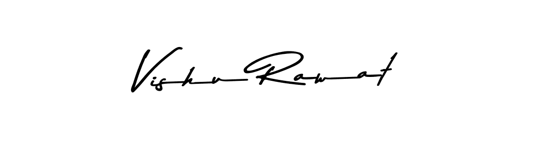 Create a beautiful signature design for name Vishu Rawat. With this signature (Asem Kandis PERSONAL USE) fonts, you can make a handwritten signature for free. Vishu Rawat signature style 9 images and pictures png