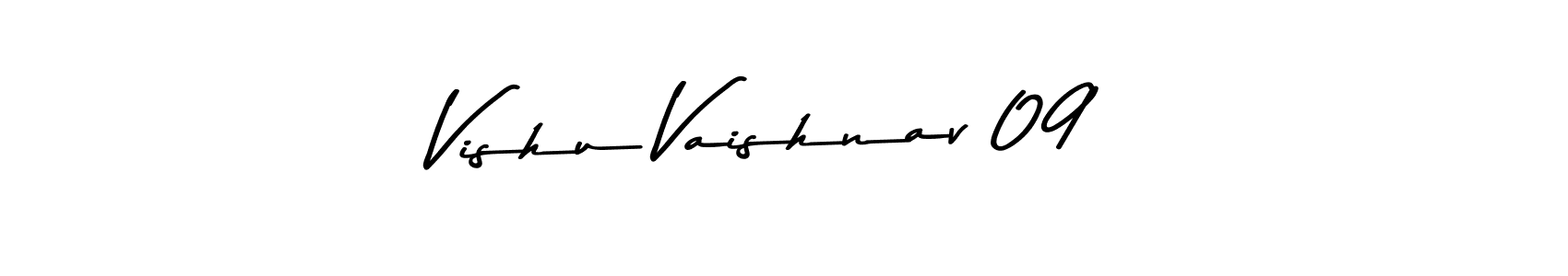 How to make Vishu Vaishnav 09 name signature. Use Asem Kandis PERSONAL USE style for creating short signs online. This is the latest handwritten sign. Vishu Vaishnav 09 signature style 9 images and pictures png