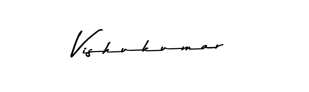 Create a beautiful signature design for name Vishukumar. With this signature (Asem Kandis PERSONAL USE) fonts, you can make a handwritten signature for free. Vishukumar signature style 9 images and pictures png