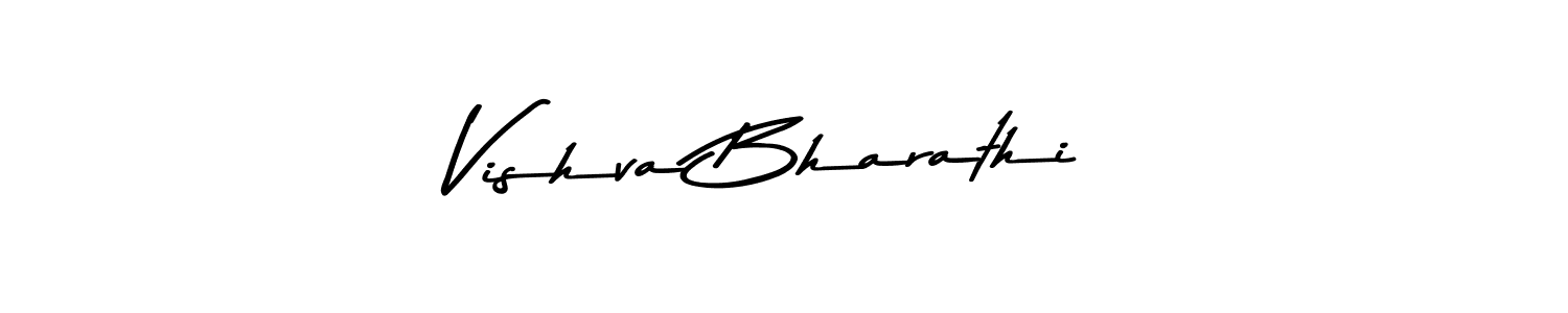 Use a signature maker to create a handwritten signature online. With this signature software, you can design (Asem Kandis PERSONAL USE) your own signature for name Vishva Bharathi. Vishva Bharathi signature style 9 images and pictures png