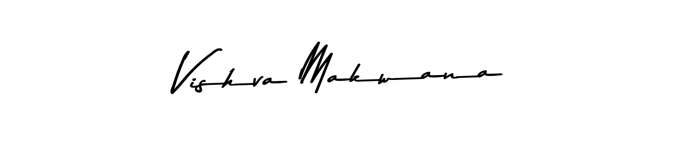 Design your own signature with our free online signature maker. With this signature software, you can create a handwritten (Asem Kandis PERSONAL USE) signature for name Vishva Makwana. Vishva Makwana signature style 9 images and pictures png