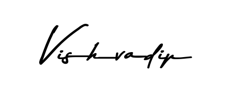 Quickly download Vishvadip name signature in high-resolution PNG using Asem Kandis PERSONAL USE style. Ready to insert into PDFs and online applications. Vishvadip signature style 9 images and pictures png
