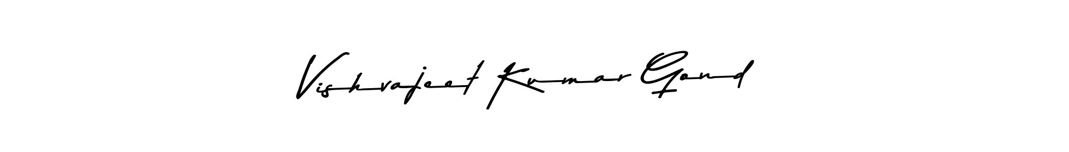 The best way (Asem Kandis PERSONAL USE) to make a short signature is to pick only two or three words in your name. The name Vishvajeet Kumar Gond include a total of six letters. For converting this name. Vishvajeet Kumar Gond signature style 9 images and pictures png