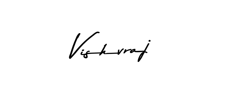 Make a beautiful signature design for name Vishvraj. With this signature (Asem Kandis PERSONAL USE) style, you can create a handwritten signature for free. Vishvraj signature style 9 images and pictures png