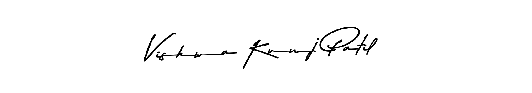 Design your own signature with our free online signature maker. With this signature software, you can create a handwritten (Asem Kandis PERSONAL USE) signature for name Vishwa Kunj Patil. Vishwa Kunj Patil signature style 9 images and pictures png