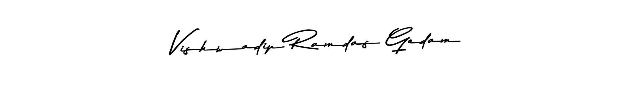 Also we have Vishwadip Ramdas Gedam name is the best signature style. Create professional handwritten signature collection using Asem Kandis PERSONAL USE autograph style. Vishwadip Ramdas Gedam signature style 9 images and pictures png