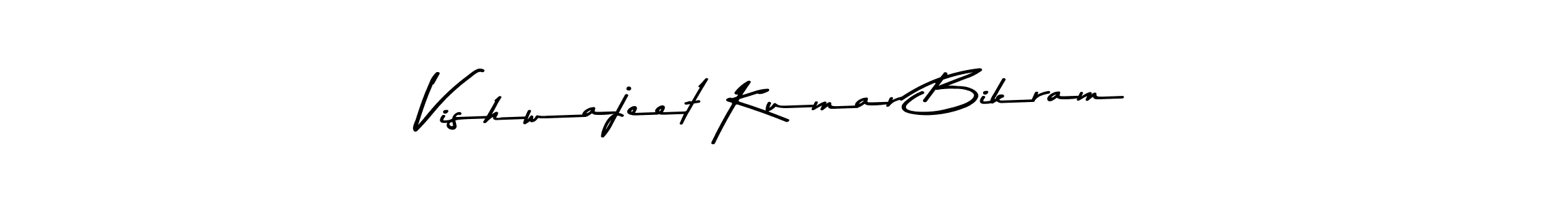 Make a beautiful signature design for name Vishwajeet Kumar Bikram. With this signature (Asem Kandis PERSONAL USE) style, you can create a handwritten signature for free. Vishwajeet Kumar Bikram signature style 9 images and pictures png