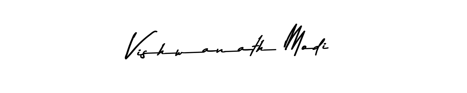 Make a beautiful signature design for name Vishwanath Modi. With this signature (Asem Kandis PERSONAL USE) style, you can create a handwritten signature for free. Vishwanath Modi signature style 9 images and pictures png