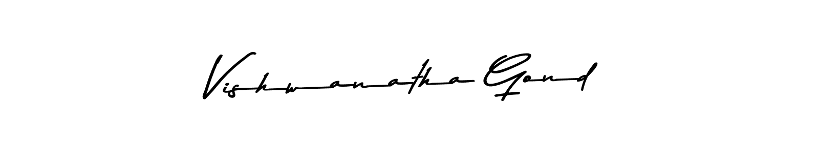 Design your own signature with our free online signature maker. With this signature software, you can create a handwritten (Asem Kandis PERSONAL USE) signature for name Vishwanatha Gond. Vishwanatha Gond signature style 9 images and pictures png