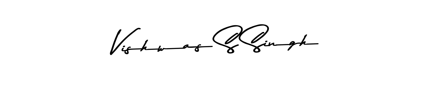 Design your own signature with our free online signature maker. With this signature software, you can create a handwritten (Asem Kandis PERSONAL USE) signature for name Vishwas S Singh. Vishwas S Singh signature style 9 images and pictures png