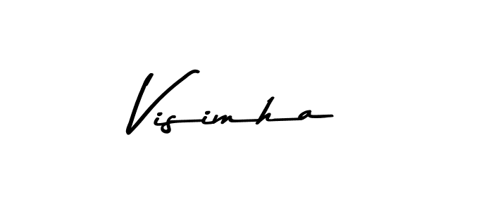 Visimha stylish signature style. Best Handwritten Sign (Asem Kandis PERSONAL USE) for my name. Handwritten Signature Collection Ideas for my name Visimha. Visimha signature style 9 images and pictures png