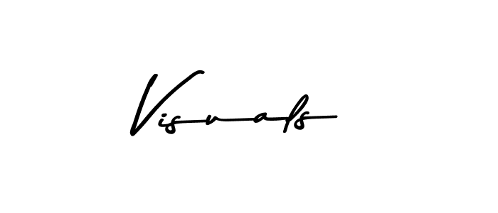 Use a signature maker to create a handwritten signature online. With this signature software, you can design (Asem Kandis PERSONAL USE) your own signature for name Visuals. Visuals signature style 9 images and pictures png