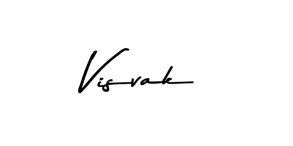 Design your own signature with our free online signature maker. With this signature software, you can create a handwritten (Asem Kandis PERSONAL USE) signature for name Visvak. Visvak signature style 9 images and pictures png