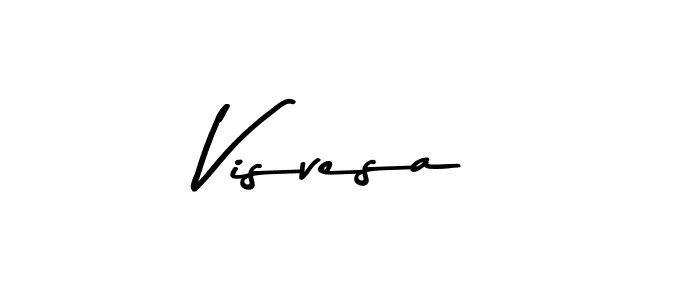 Make a beautiful signature design for name Visvesa. With this signature (Asem Kandis PERSONAL USE) style, you can create a handwritten signature for free. Visvesa signature style 9 images and pictures png