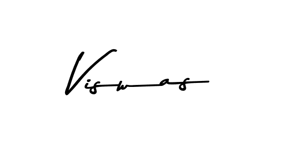Create a beautiful signature design for name Viswas. With this signature (Asem Kandis PERSONAL USE) fonts, you can make a handwritten signature for free. Viswas signature style 9 images and pictures png