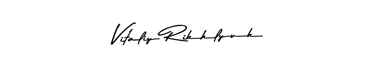 Asem Kandis PERSONAL USE is a professional signature style that is perfect for those who want to add a touch of class to their signature. It is also a great choice for those who want to make their signature more unique. Get Vitaliy Rikhlyuk name to fancy signature for free. Vitaliy Rikhlyuk signature style 9 images and pictures png