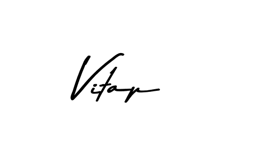 How to make Vitap name signature. Use Asem Kandis PERSONAL USE style for creating short signs online. This is the latest handwritten sign. Vitap signature style 9 images and pictures png